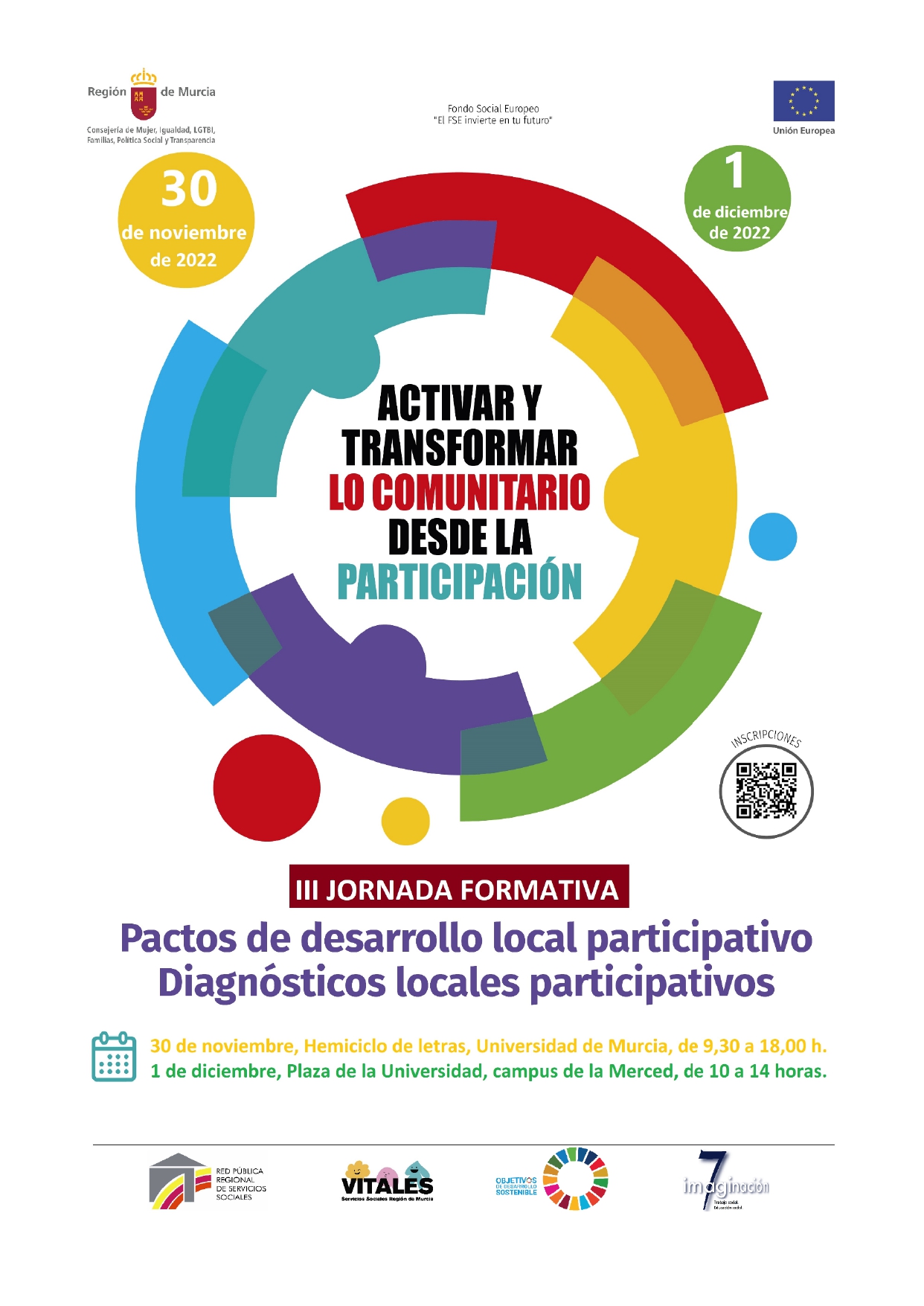 Programa III Jornada formativa Pactos de desarrollo local participativo. Diagnósticos locales participativos